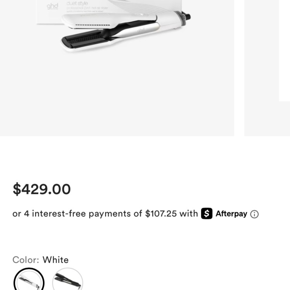 ghd White Hair Straightener